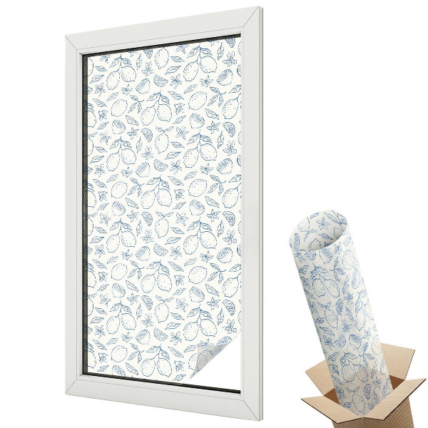 Protipohledová fólie na okna Citronový vzor