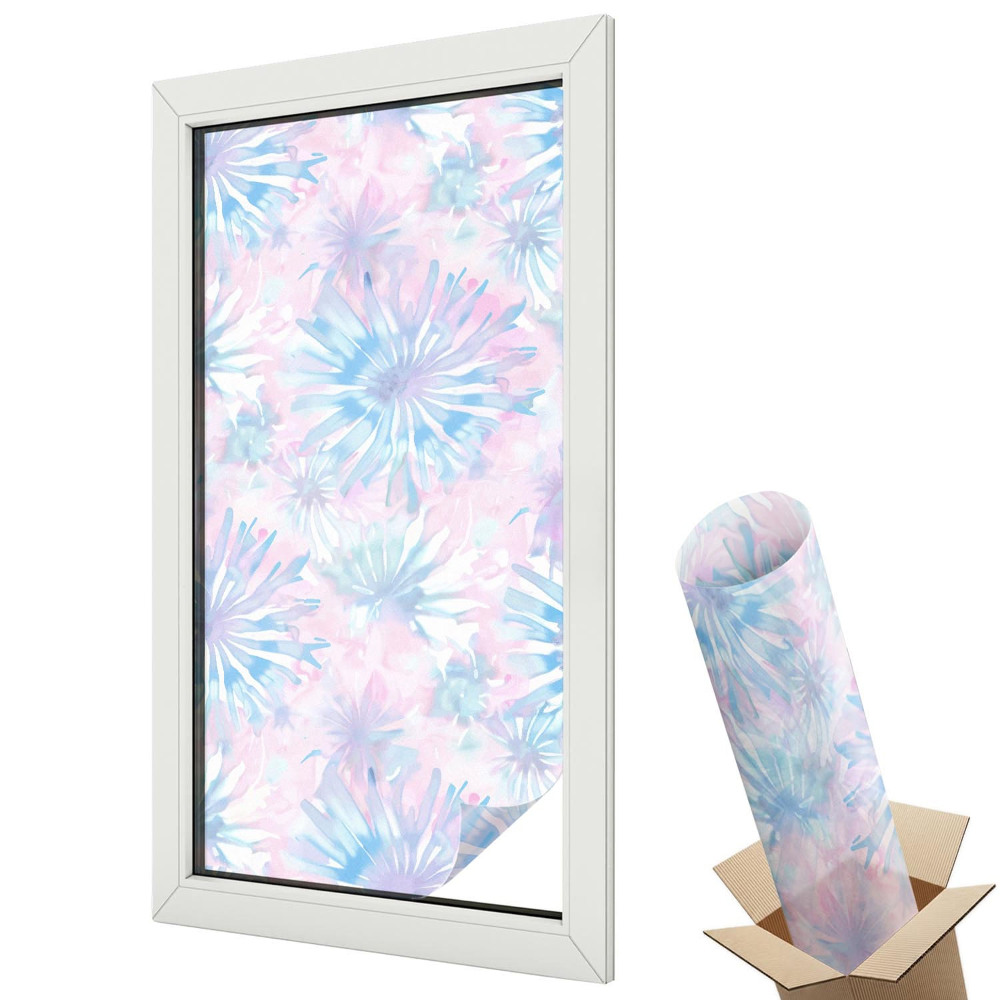 Protipohledová fólie na okna Květinové akvarely