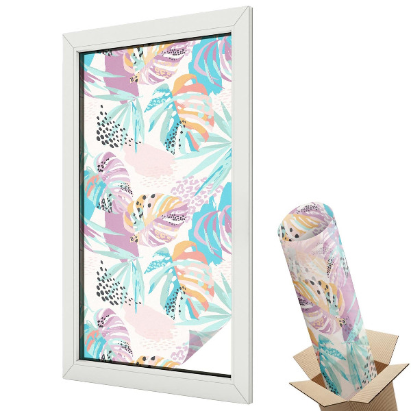 Fólie na okna aby nebylo vidět dovnitř Abstraktní džungle