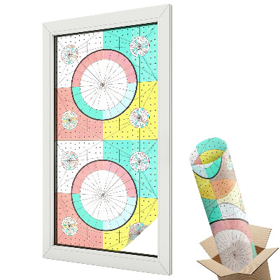 Fólie na okna proti slunci Geometrické kruhy