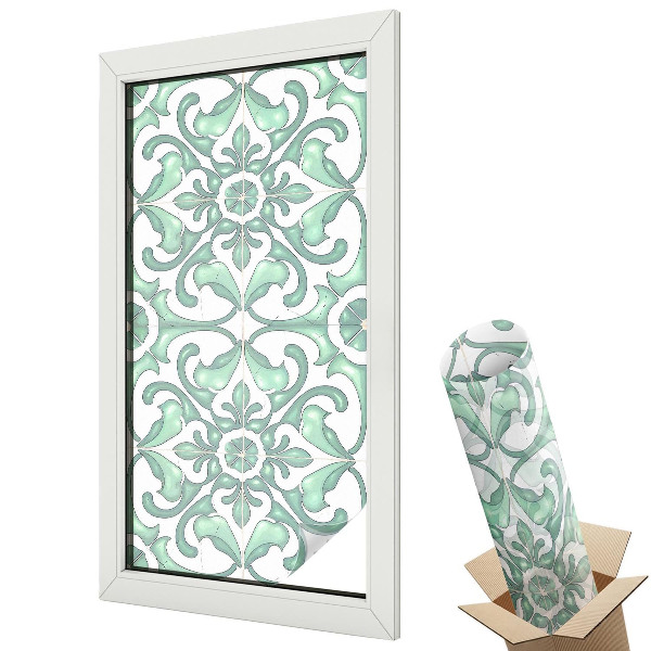 Fólie na okna proti slunci Zelená symetrie