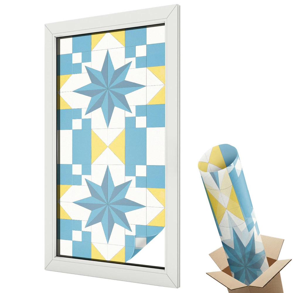 Fólie na okna proti slunci Modré hvězdy