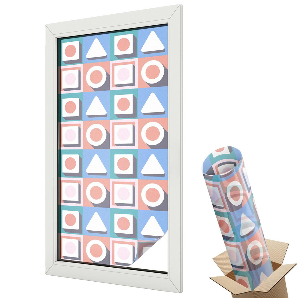 Fólie na okna proti slunci Geometrické vzory