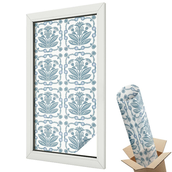 Protipohledová fólie na okna Květinový vzor