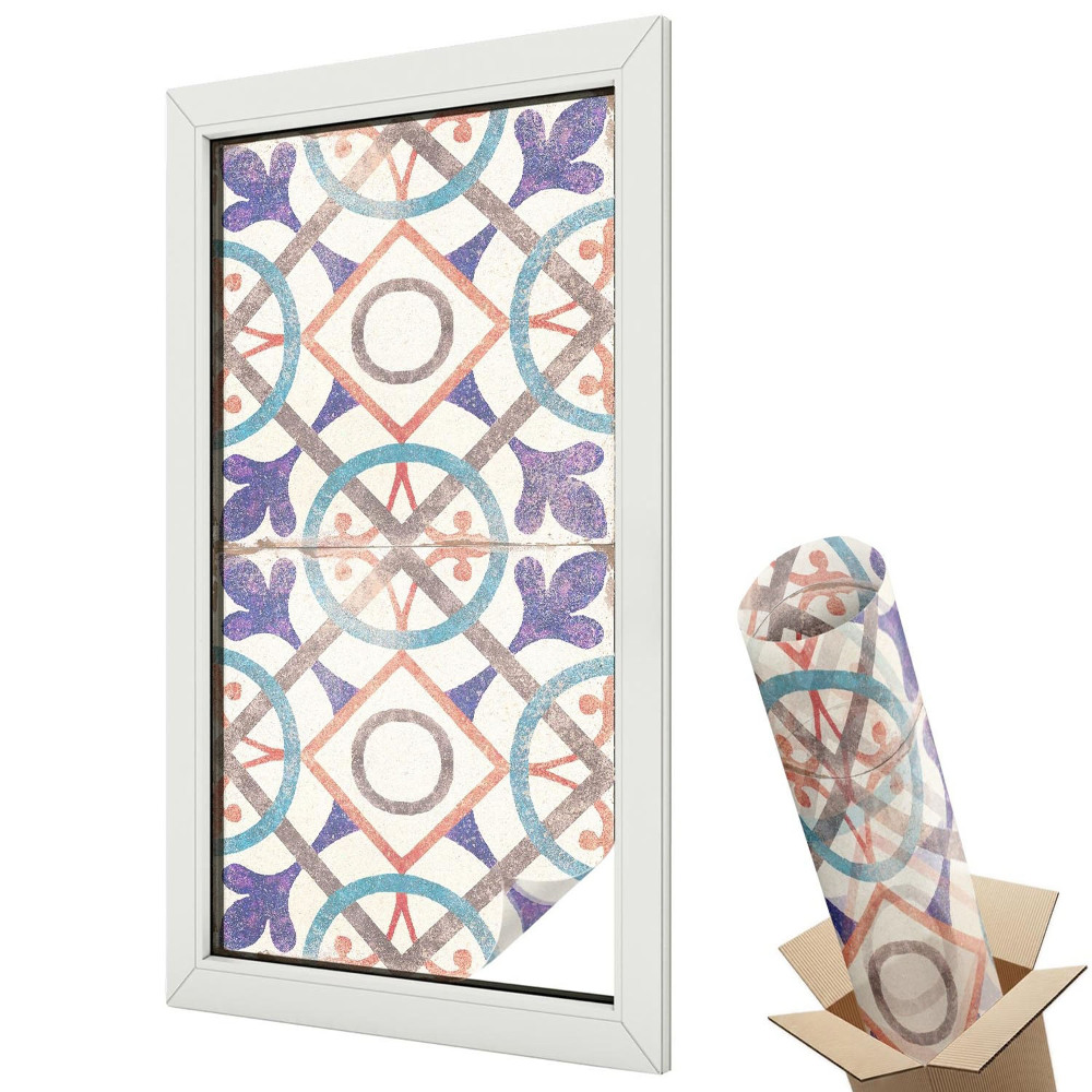 Protipohledová fólie na okna Barevné mozaiky