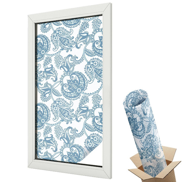 Fólie na okna proti slunci Modré ozdoby