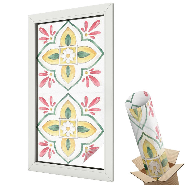 Fólie na okna proti slunci Květinový ornament