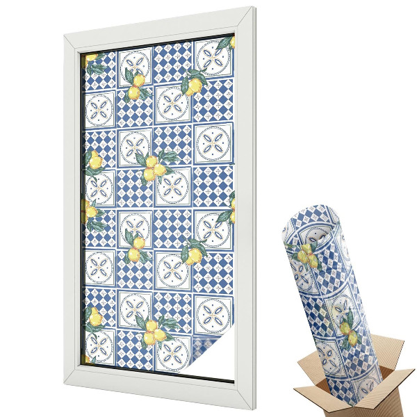 Okenní fólie Citronový vzor