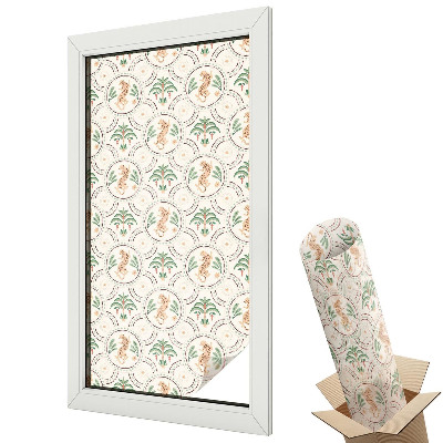 Protipohledová fólie na okna Palmový leopard