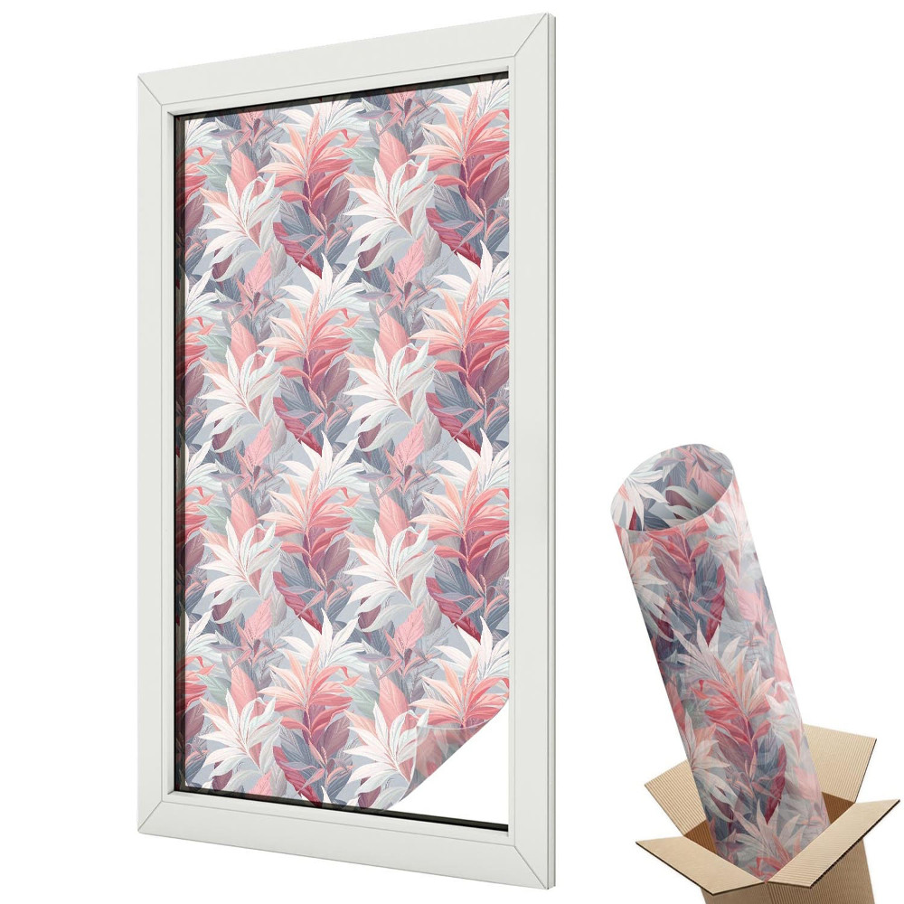 Protipohledová fólie na okna Květinové listy