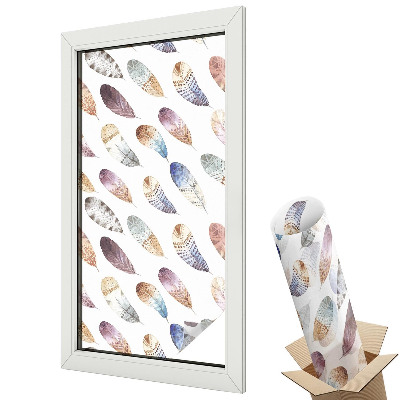 Protipohledová fólie na okna Boho peří
