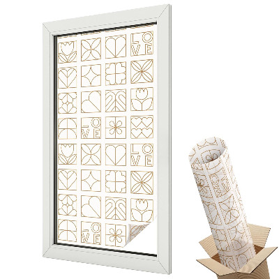 Fólie na okna aby nebylo vidět dovnitř Geometrická láska