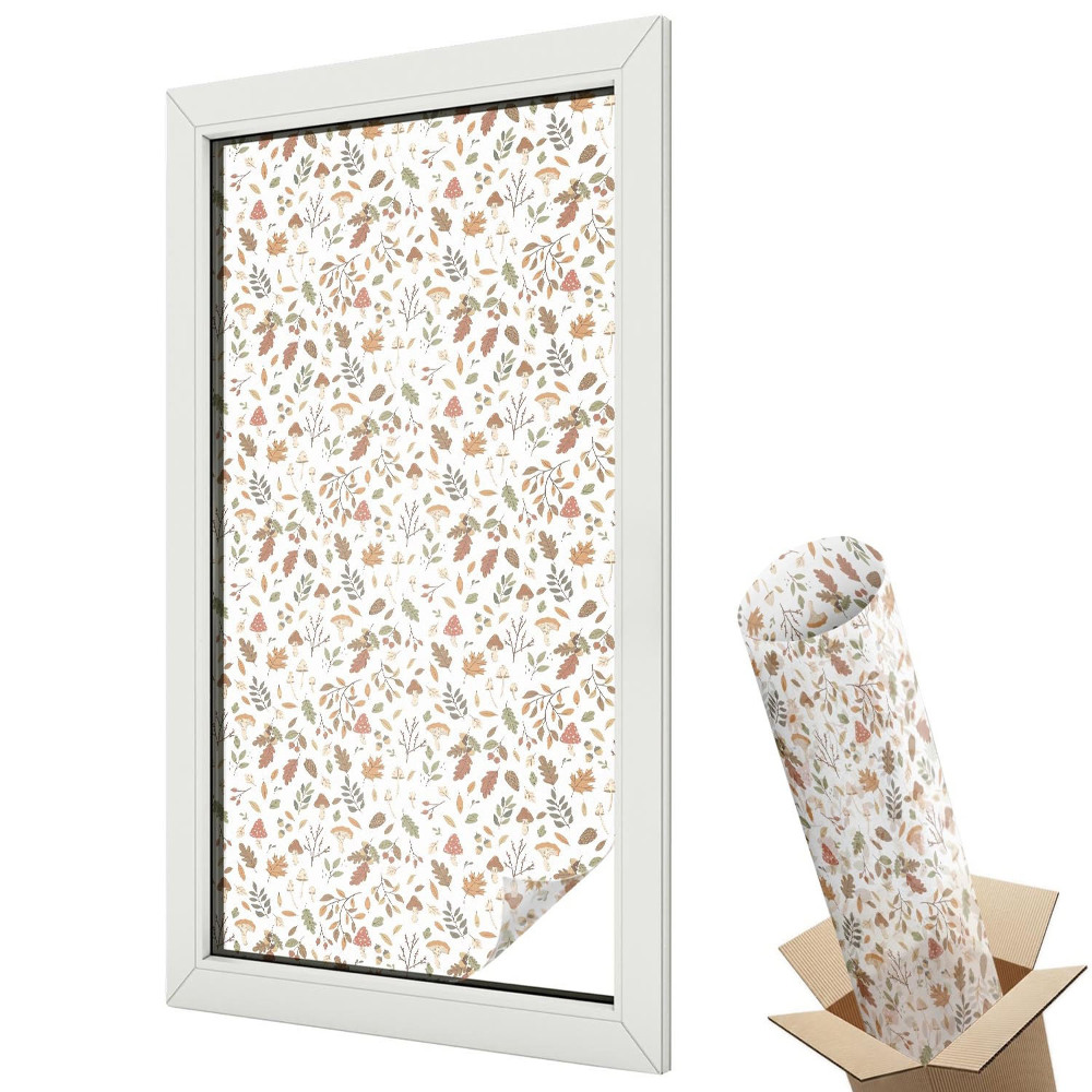 Protipohledová fólie na okna Podzimní vzory