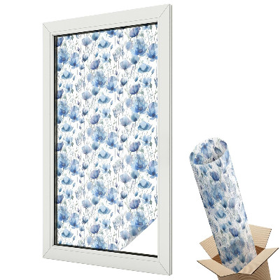 Fólie na okna aby nebylo vidět dovnitř Akvarelové květiny