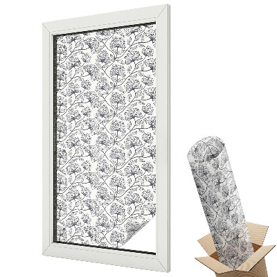 Fólie na okna aby nebylo vidět dovnitř Botanický motiv