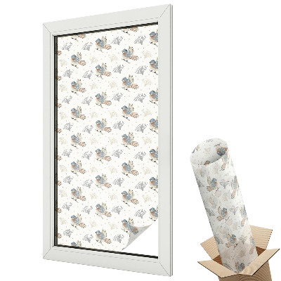 Fólie na okna proti slunci Vzor ptáků