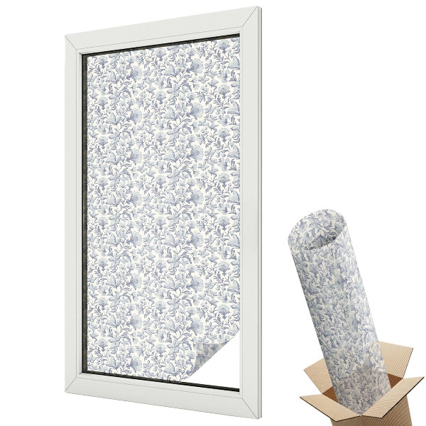 Protipohledová fólie na okna Květinový vzor