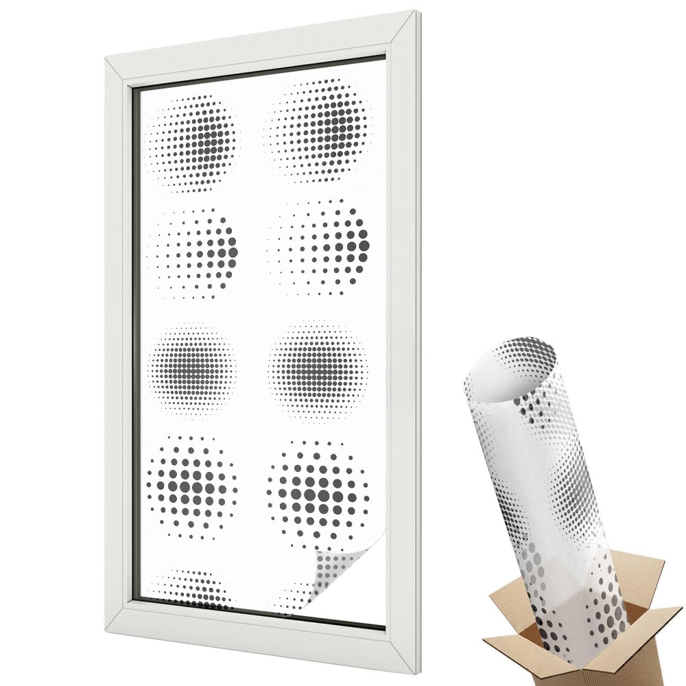 Fólie na okna aby nebylo vidět dovnitř Tečkované kruhy