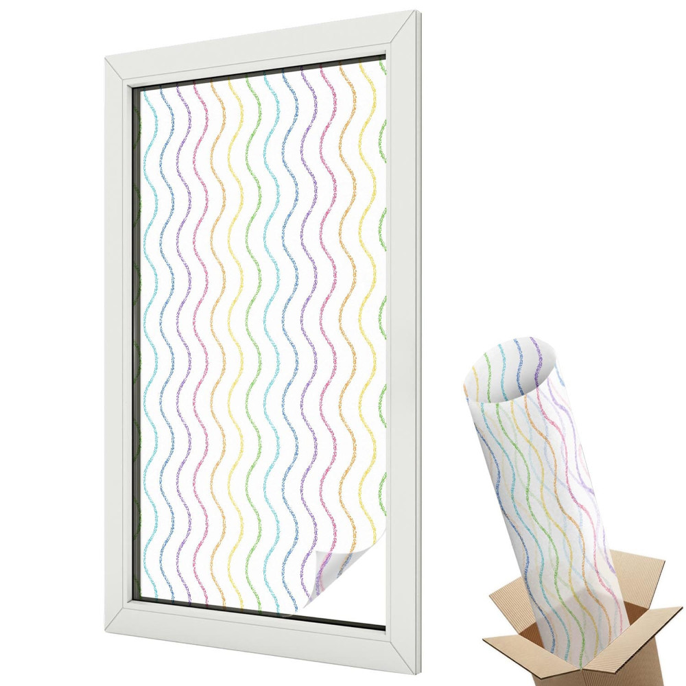 Fólie na okna aby nebylo vidět dovnitř Duhové čáry