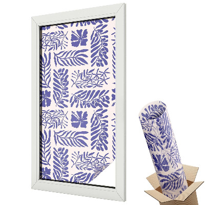 Protipohledová fólie na okna Rostlinné vzory