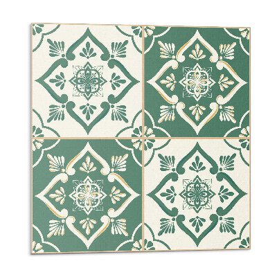 Samolepící podlahové čtverce Květinové vzory na dlaždicích