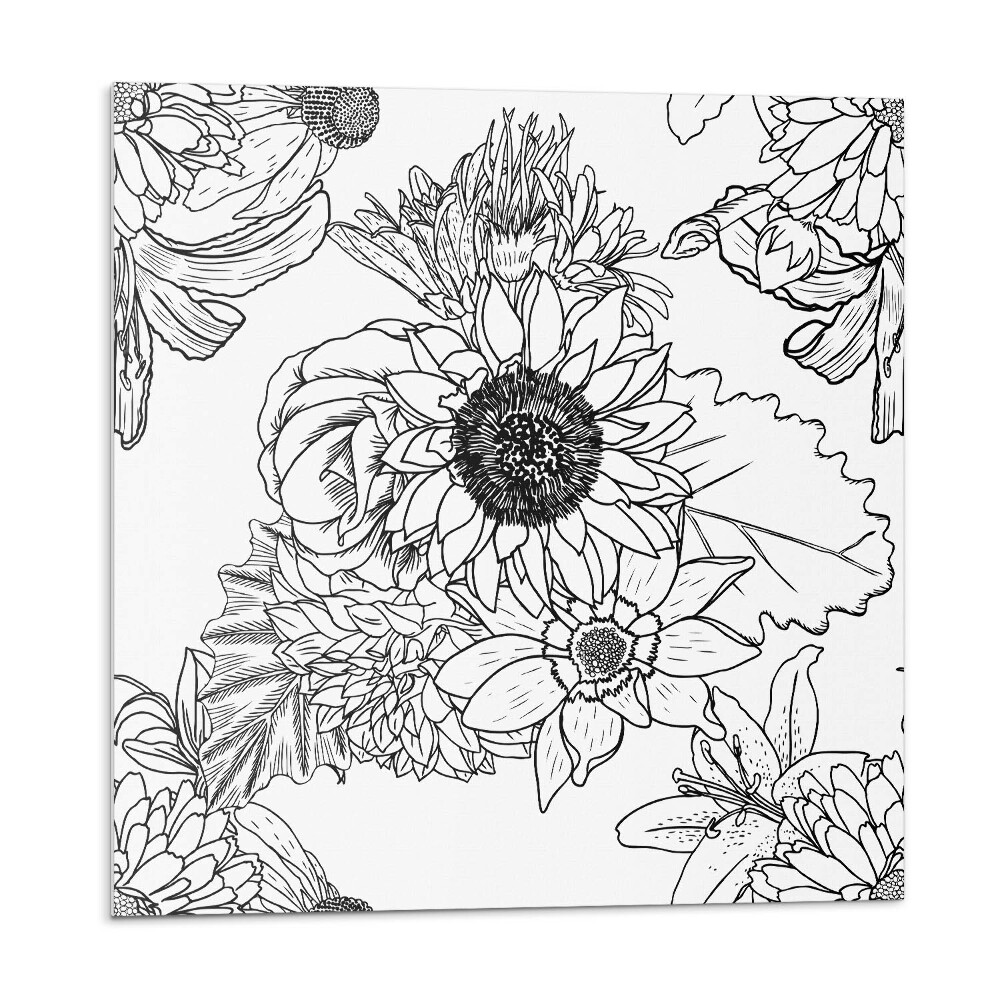 Pvc obklady Květinový vzor čáry