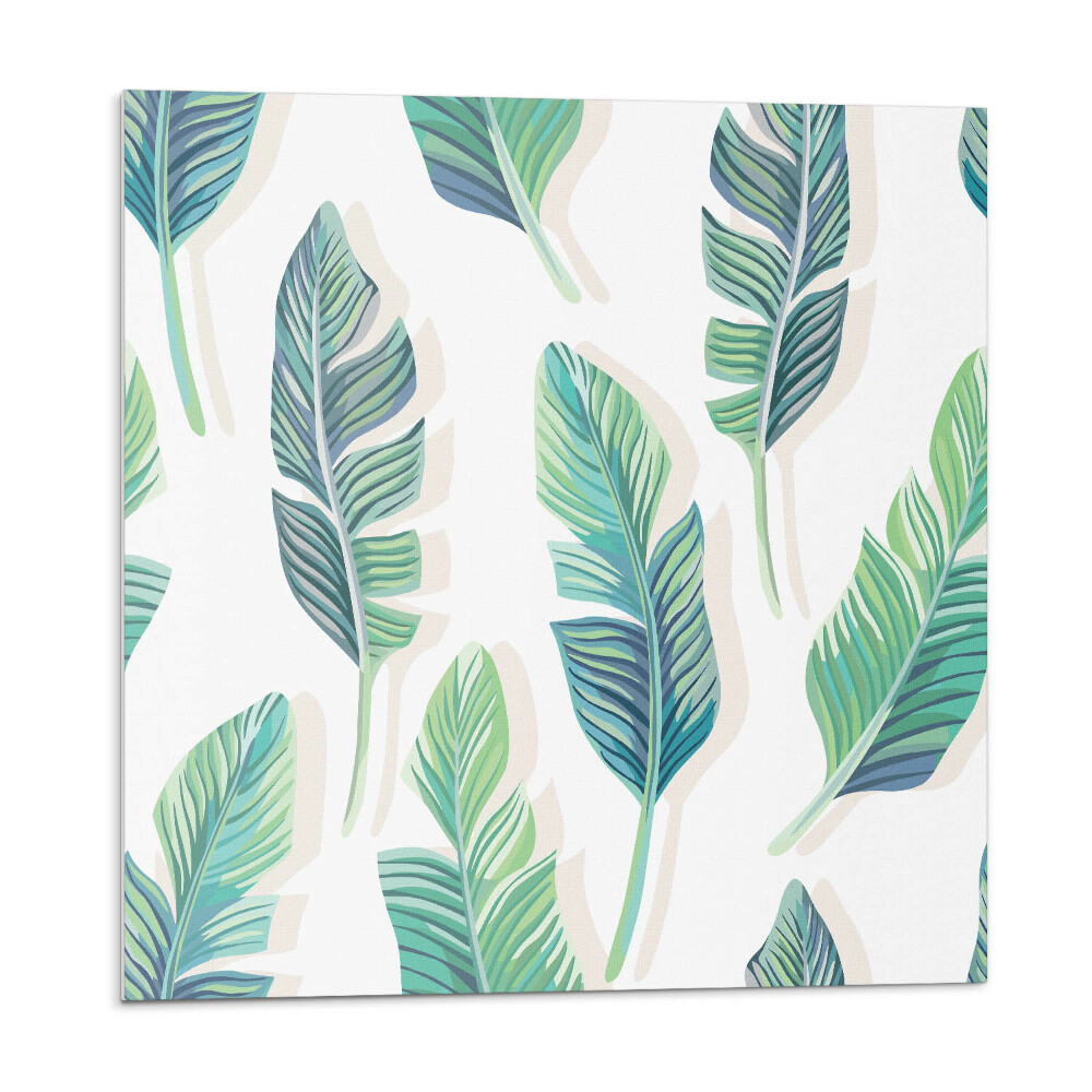 Samolepící podlahové čtverce Vzor listů na pozadí