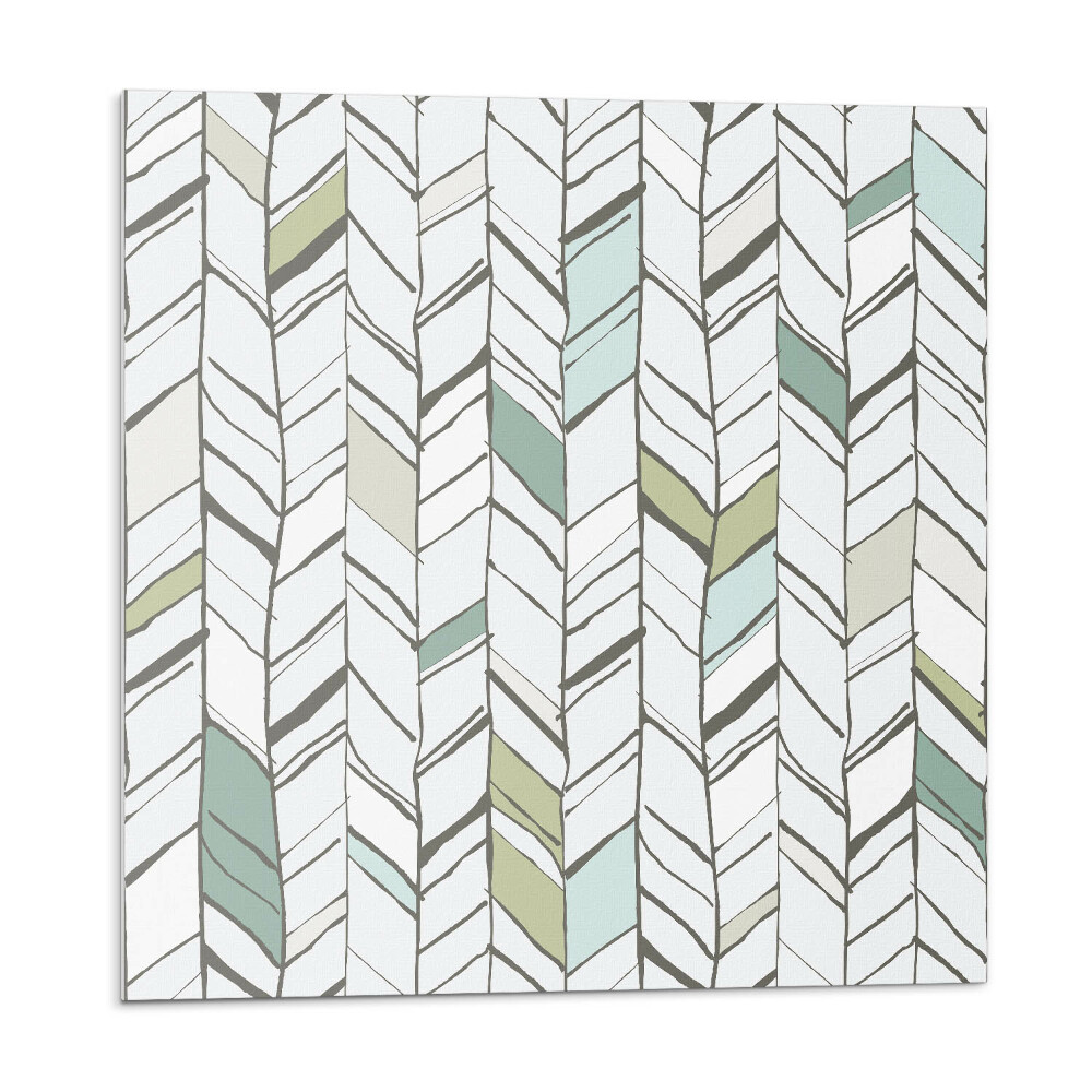 Samolepící podlahové čtverce Pruhovaný vzor listů