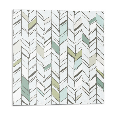 Samolepící podlahové čtverce Pruhovaný vzor listů