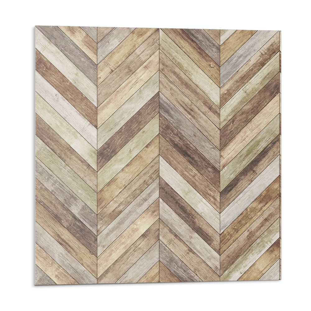 Samolepící podlahové čtverce Vzor rybí kosti z prken