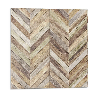 Samolepící podlahové čtverce Vzor rybí kosti z prken