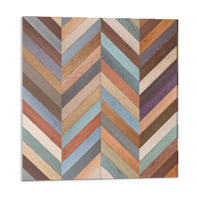 Samolepící podlahové čtverce Vzor rybí kosti vyrobený ze dřeva