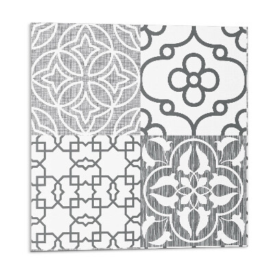 Samolepící podlahové čtverce Geometrické vzory v rozložení