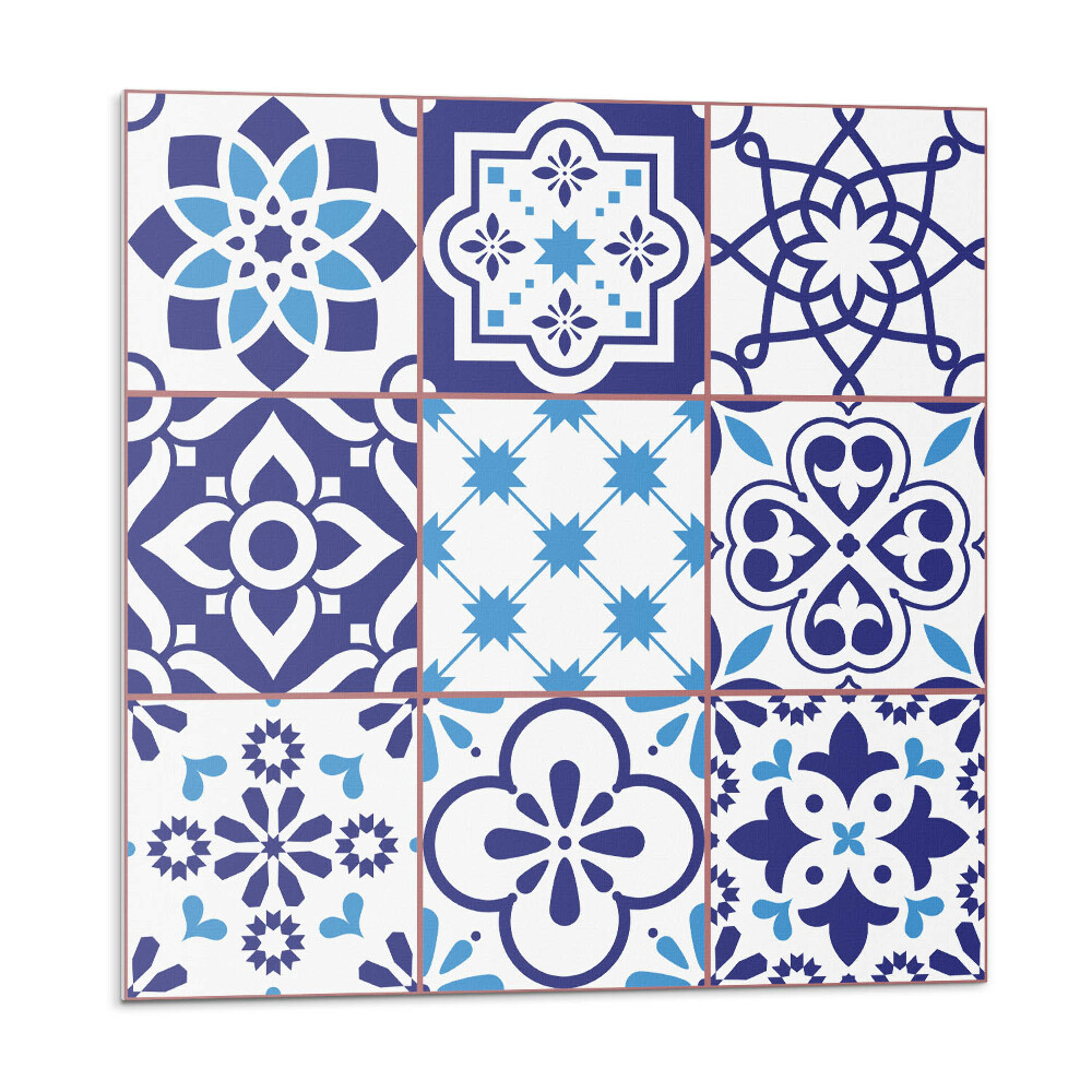 Samolepící podlahové čtverce Geometrické vzory v dlaždicích