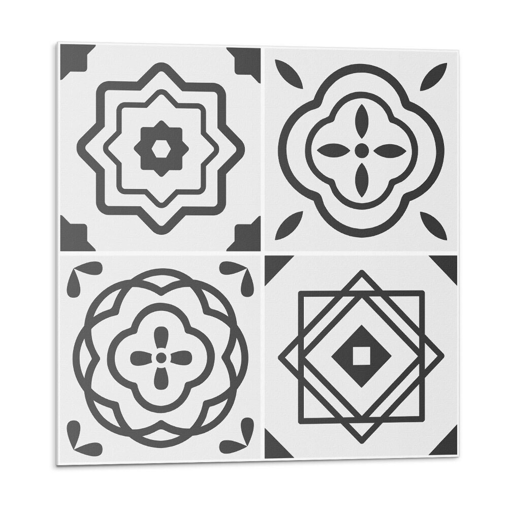 Samolepící dlaždice Geometrické vzory ve čtvercích