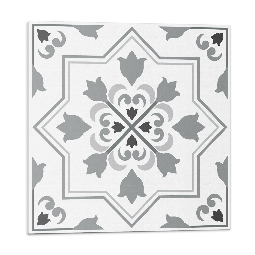 Samolepící podlahové čtverce Vzor s květinovými motivy