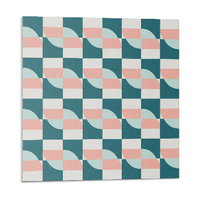 Samolepící podlahové čtverce Geometrický kostkovaný vzor