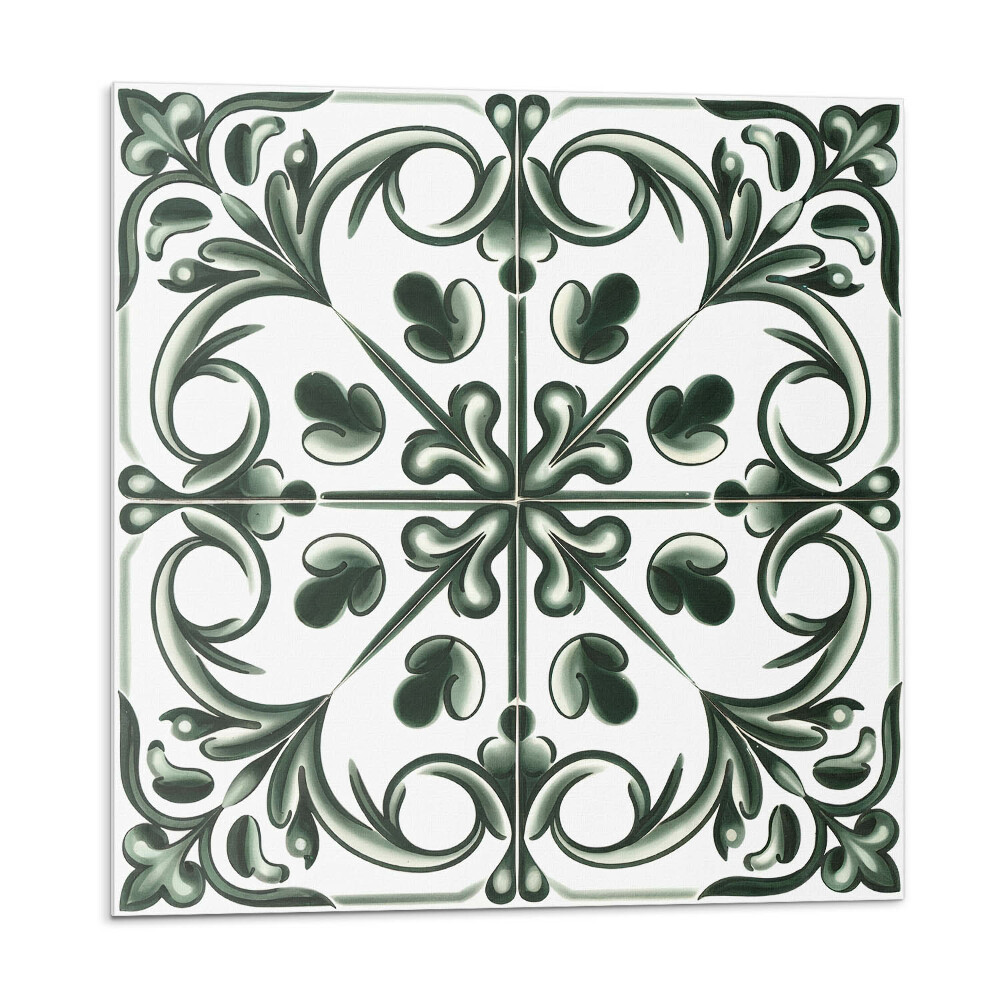 Samolepící podlahové čtverce Vzor rostlin v dlaždici