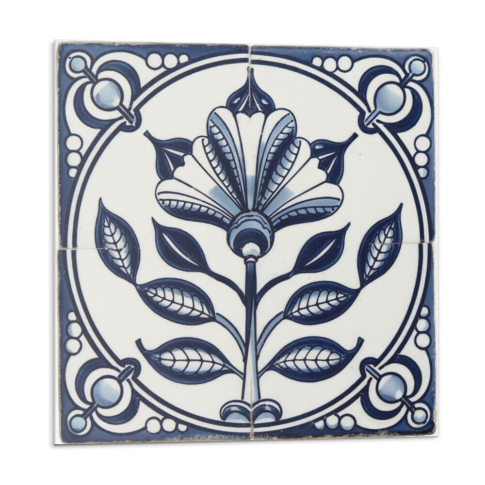 Samolepící dlaždice Květinový vzor na dlaždici