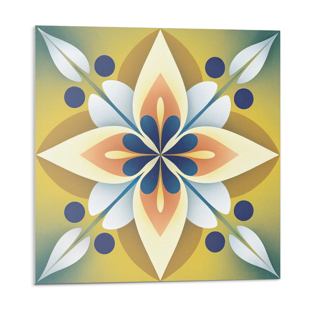 Samolepící dlaždice Květinový vzor mandaly