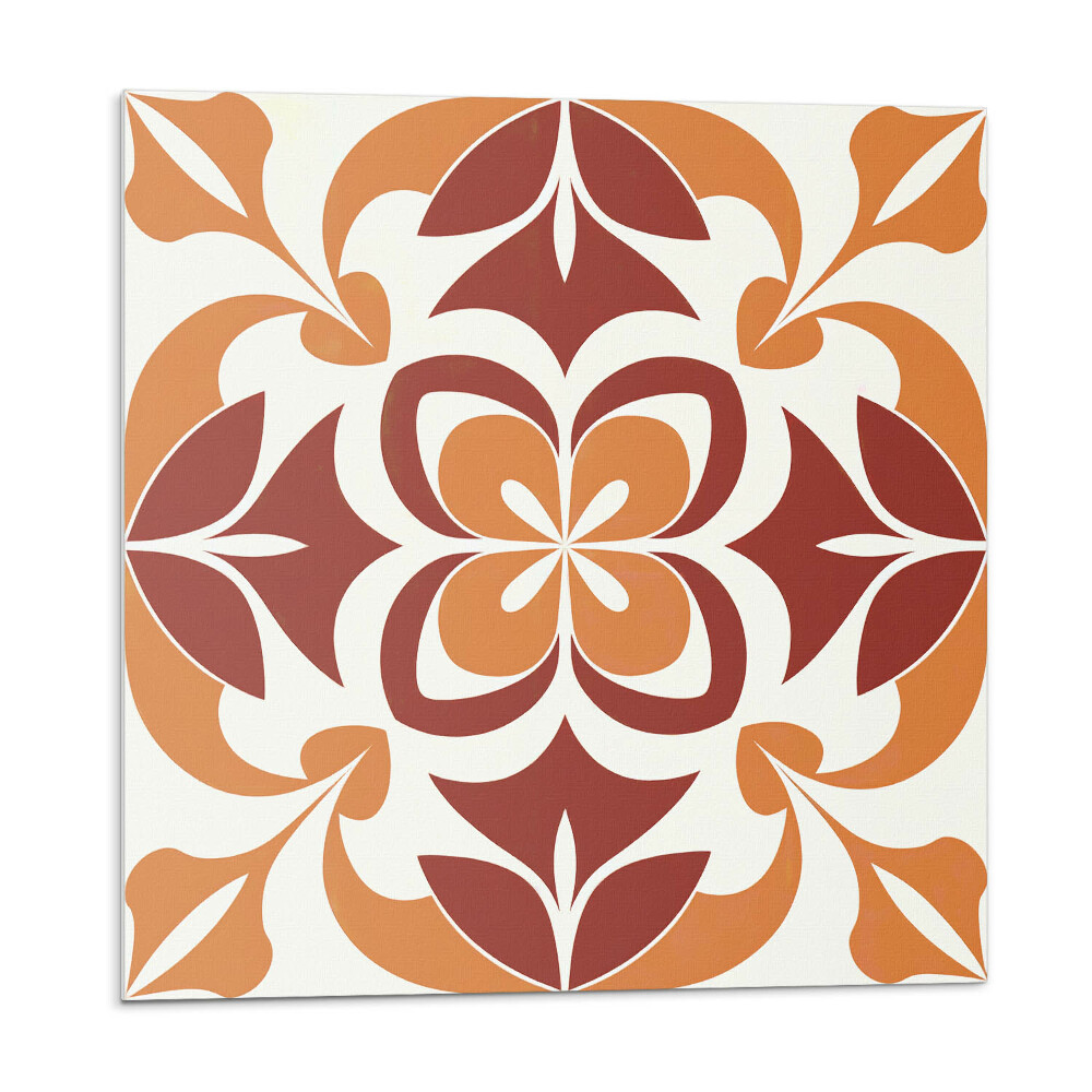 Samolepící podlahové čtverce Květinový vzor s listy