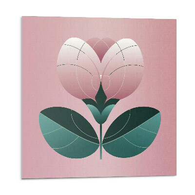 Pvc obklady Stylizovaná květina s listy