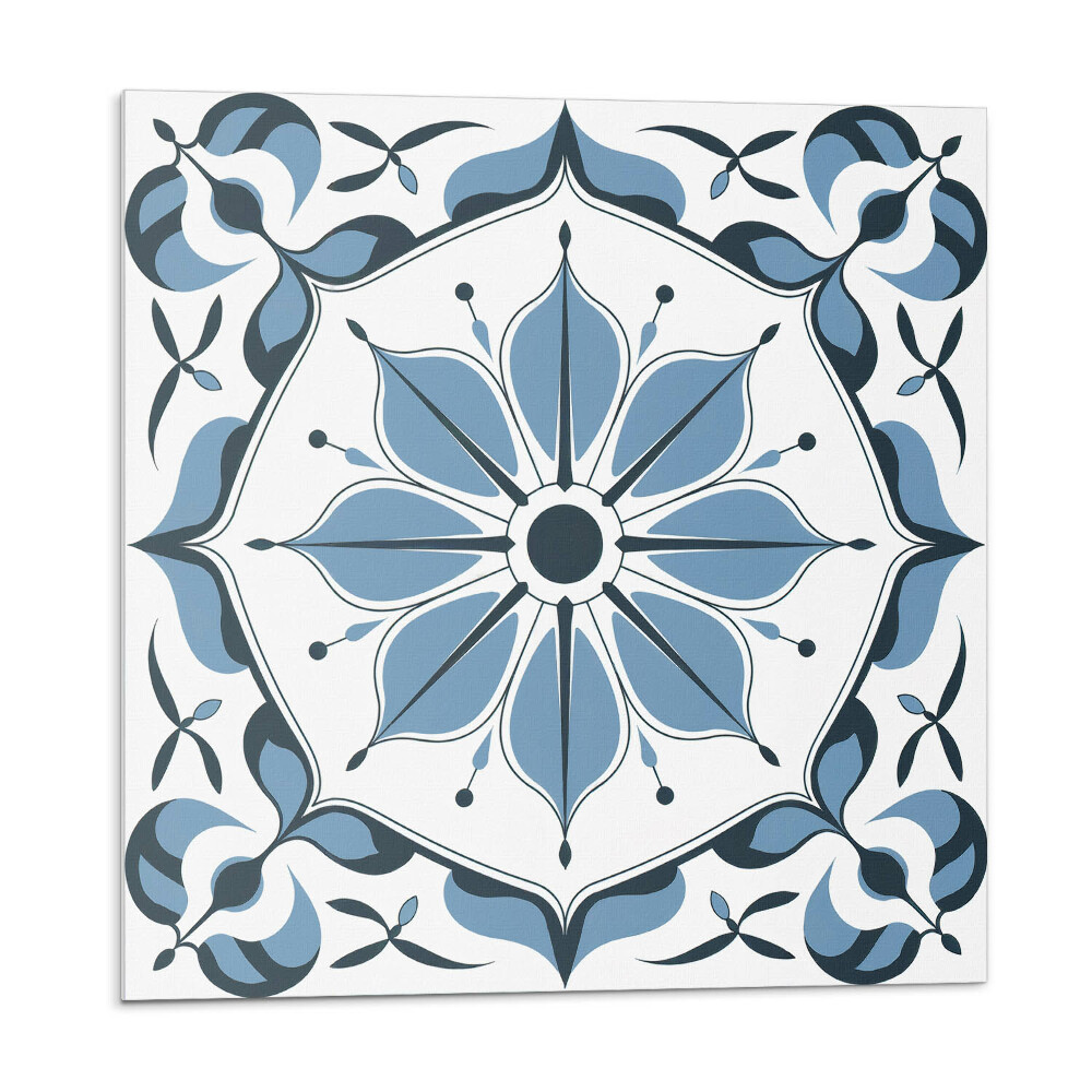 Samolepící podlahové čtverce Květinový vzor s detaily