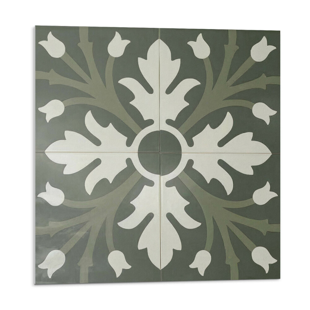 Samolepící dlaždice Vzor rostlin na dlaždicích