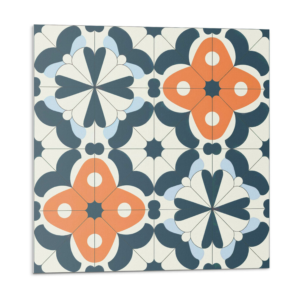 Pvc obklady Květinový vzor v dlaždicích