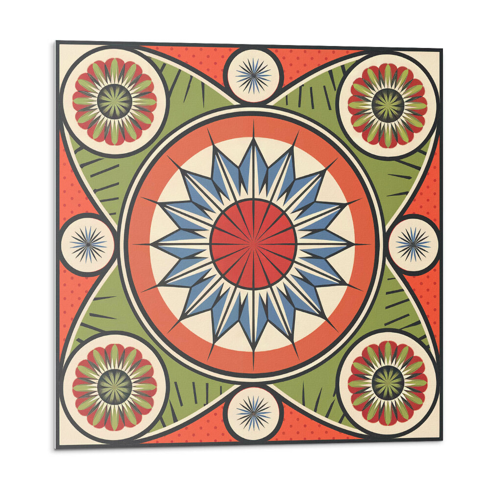 Pvc obklady Symetrický vzor s květinami