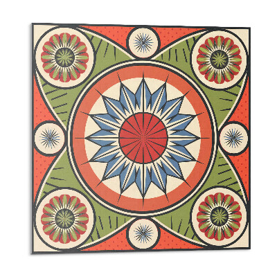 Pvc obklady Symetrický vzor s květinami