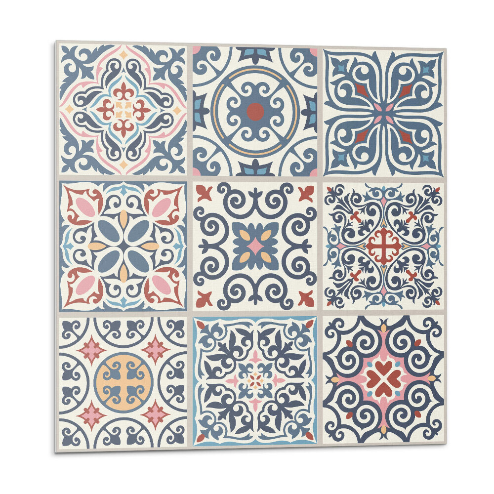 Samolepící podlahové čtverce Vzory ve stylu mozaiky