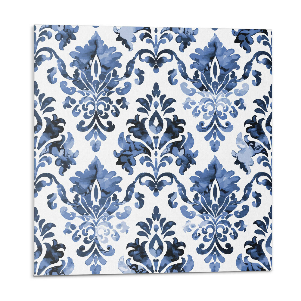 Samolepící podlahové čtverce Květinový vzor v barokním stylu