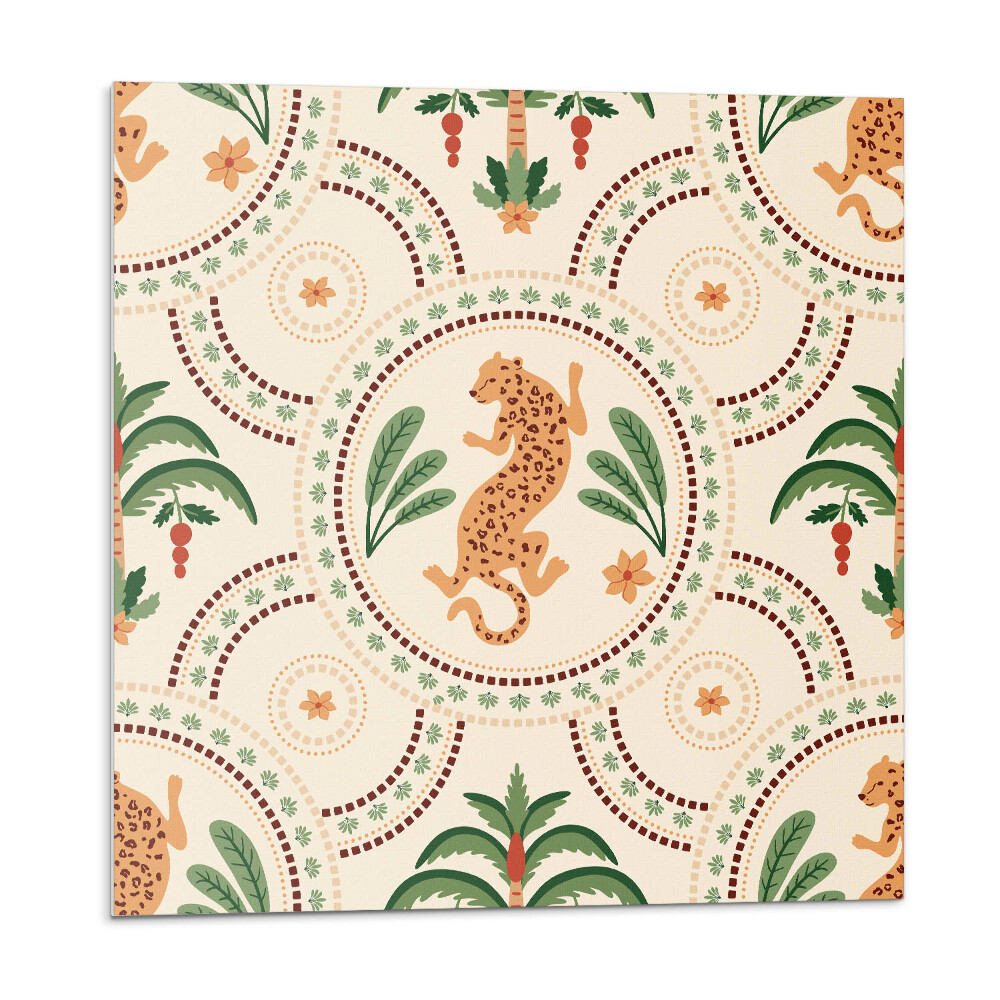 Samolepící dlaždice Tropický leopardí potisk